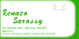 renato sarossy business card